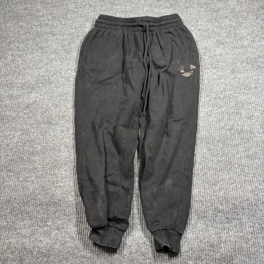 True Religion Sweatpants Men's S Black Jogger Streetwear Lounge Comfort Hip Hop